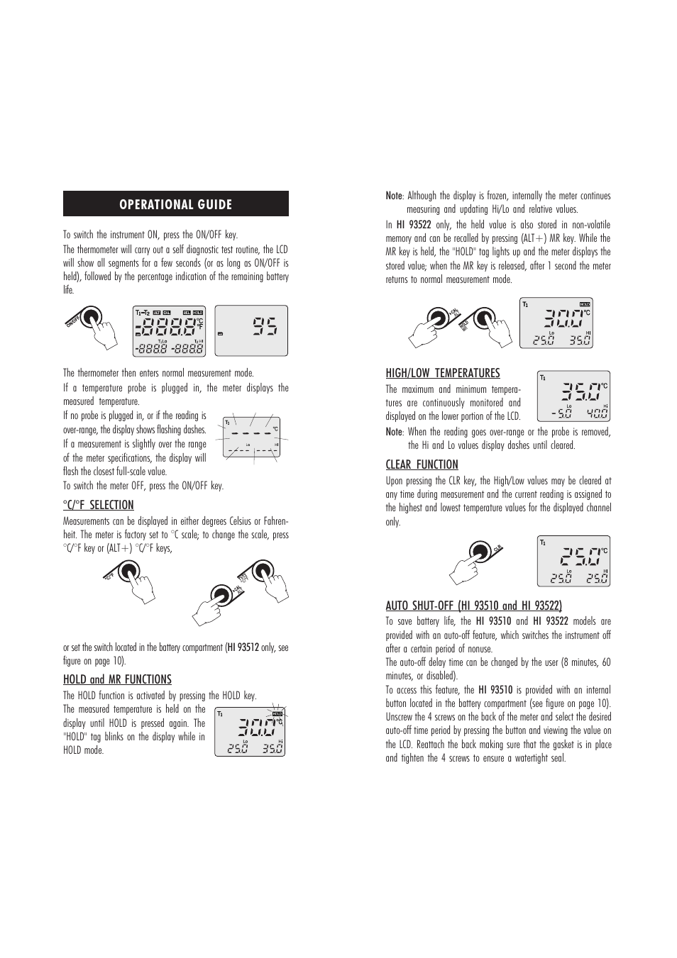 Operational guide | Hanna Instruments HI 93510 User Manual | Page 5 / 9