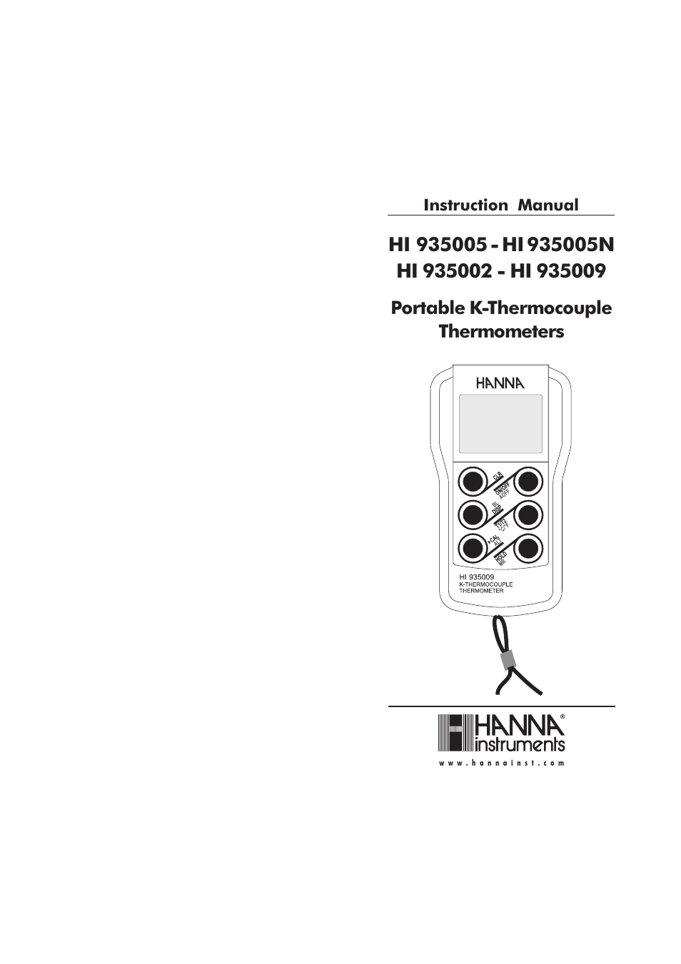 Hanna Instruments HI 935002 User Manual | 9 pages