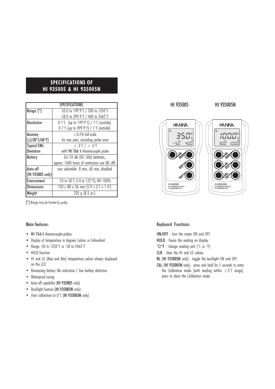 Hanna Instruments HI 935002 User Manual | Page 3 / 9