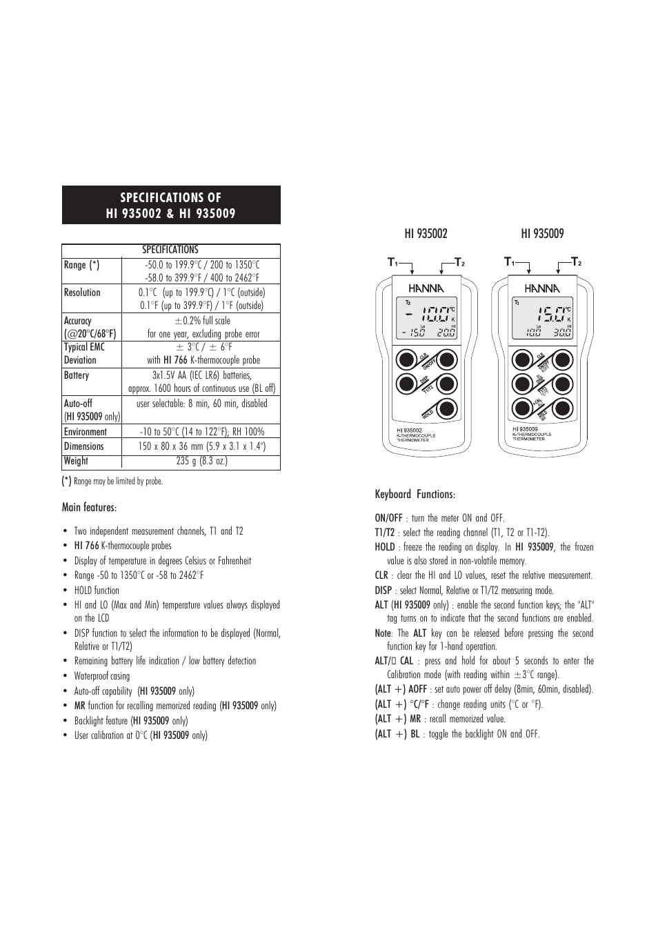 Hanna Instruments HI 935002 User Manual | Page 4 / 9