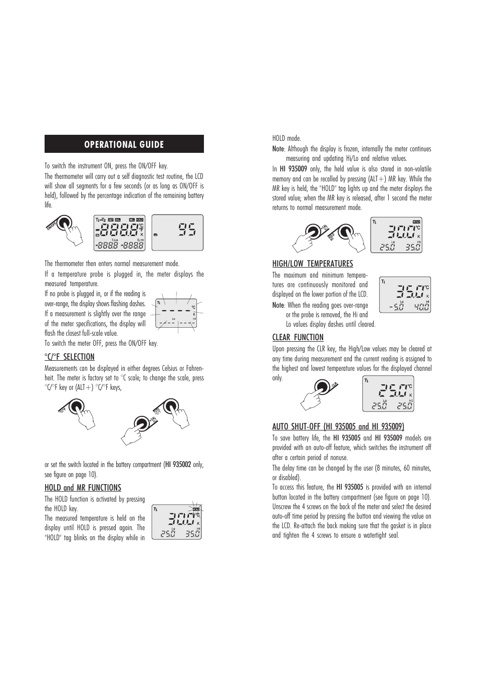 Operational guide | Hanna Instruments HI 935002 User Manual | Page 5 / 9