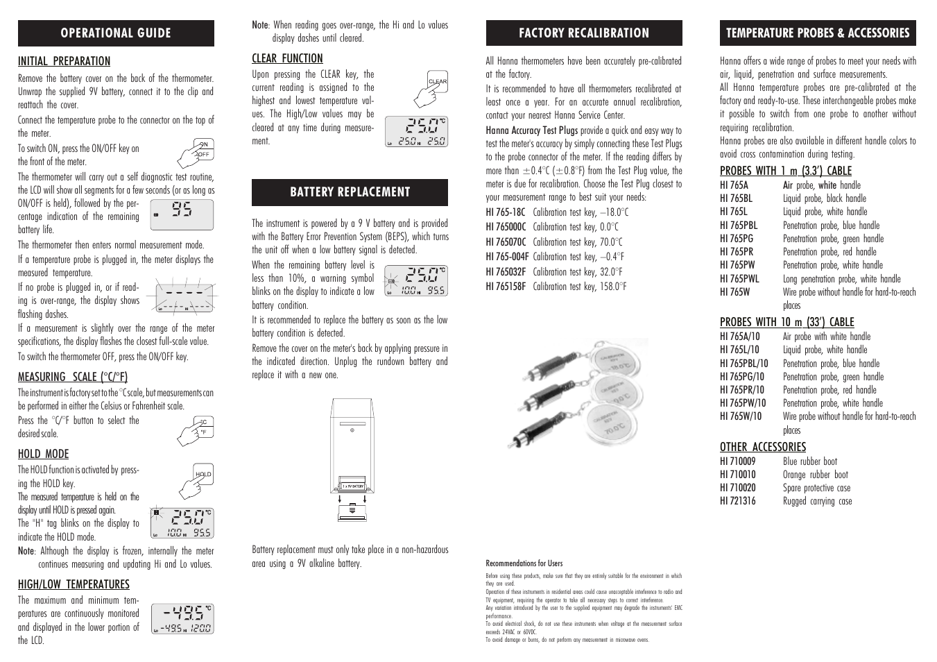 Hanna Instruments HI 9040 User Manual | Page 2 / 2