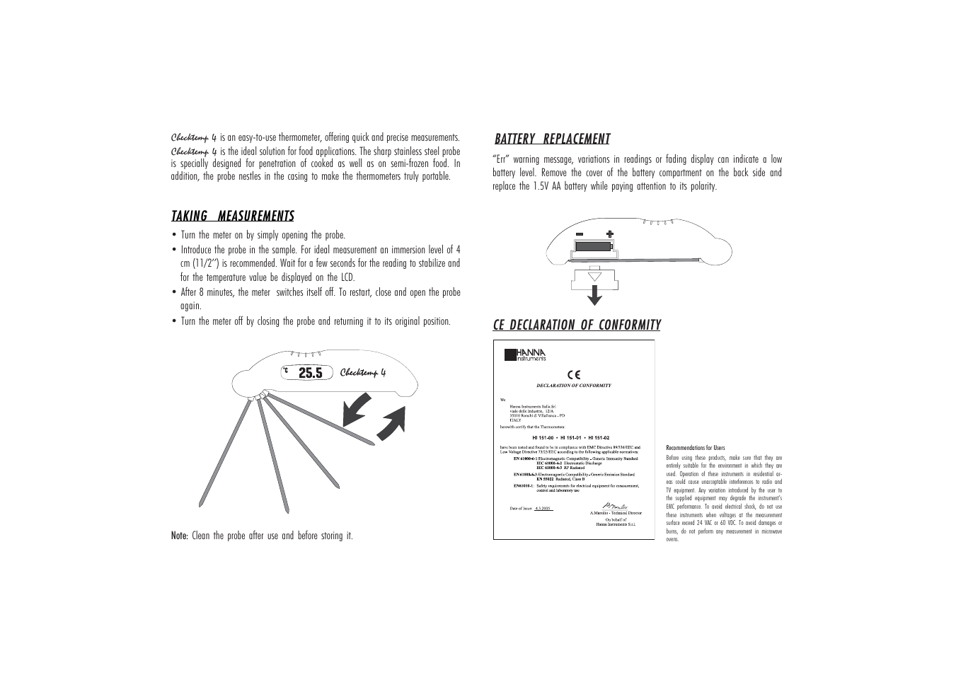 Hanna Instruments HI 151-02 User Manual | Page 2 / 2