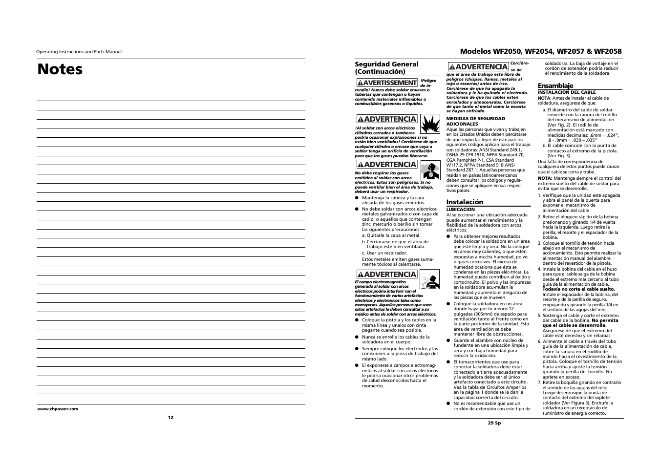 Campbell Hausfeld WF2058 User Manual | Page 12 / 20