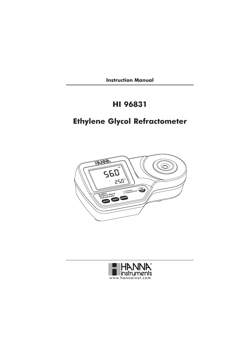 Hanna Instruments HI 96831 User Manual | 12 pages