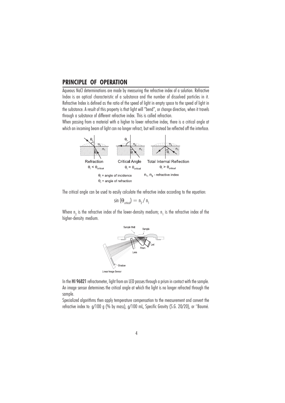 Principle of operation | Hanna Instruments HI 96821 User Manual | Page 4 / 12