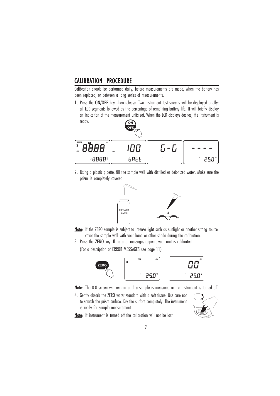 Calibration procedure | Hanna Instruments HI 96821 User Manual | Page 7 / 12