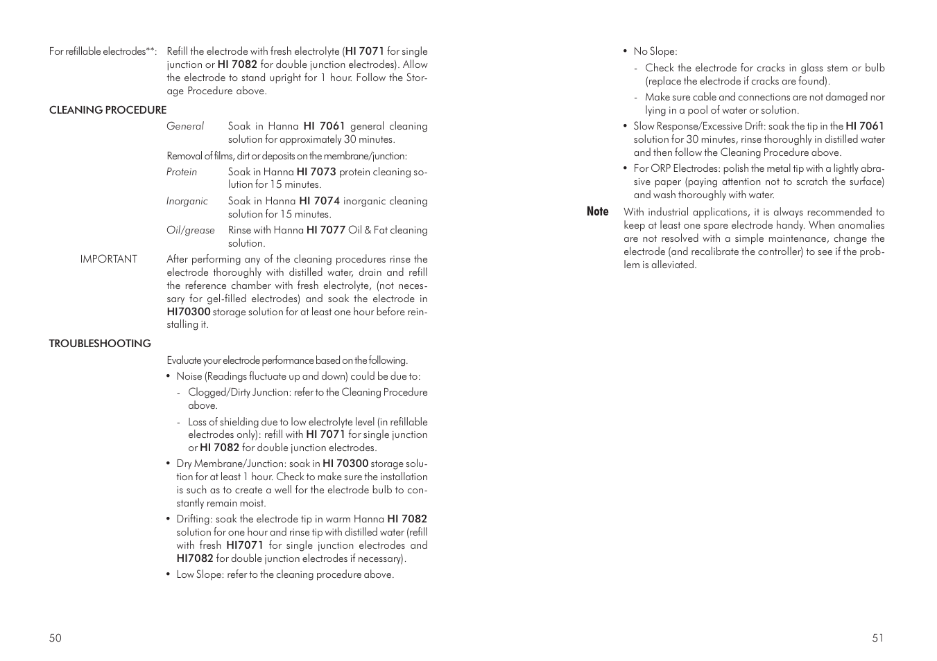 Hanna Instruments mV 600 Series User Manual | Page 26 / 33