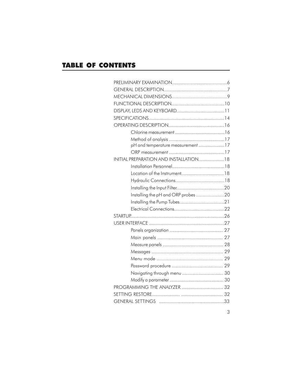 Hanna Instruments PCA 310 User Manual | Page 3 / 76