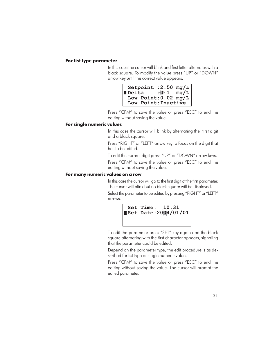 Hanna Instruments PCA 310 User Manual | Page 31 / 76