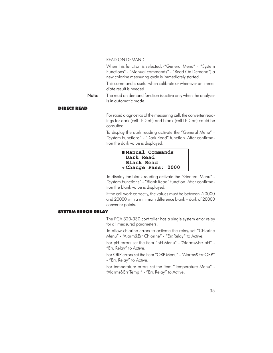 Hanna Instruments PCA 310 User Manual | Page 35 / 76