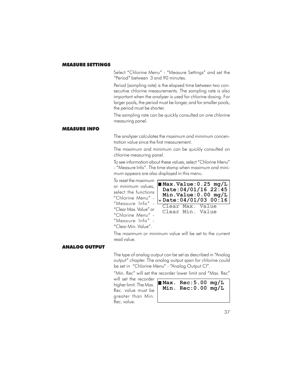 Hanna Instruments PCA 310 User Manual | Page 37 / 76