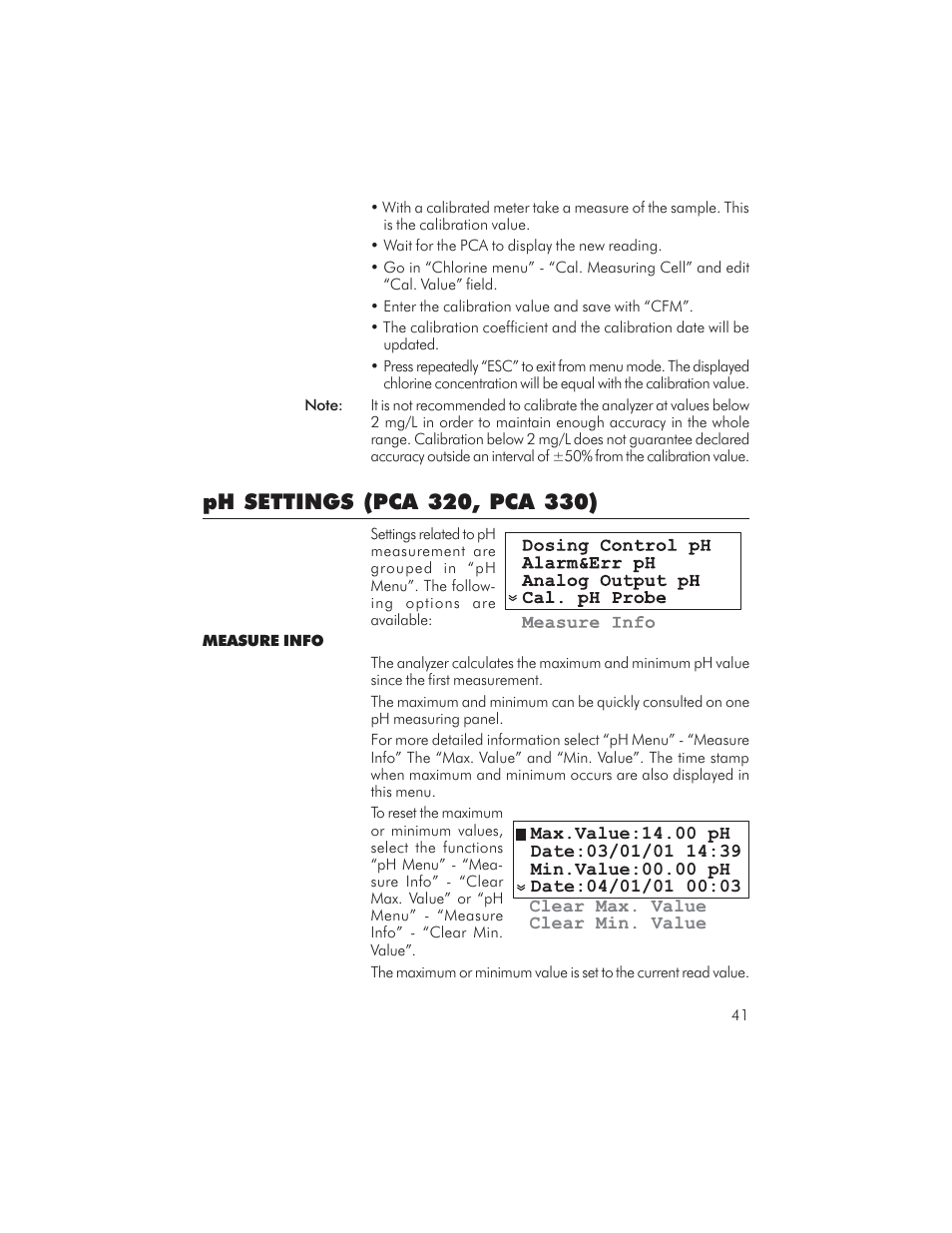 Hanna Instruments PCA 310 User Manual | Page 41 / 76