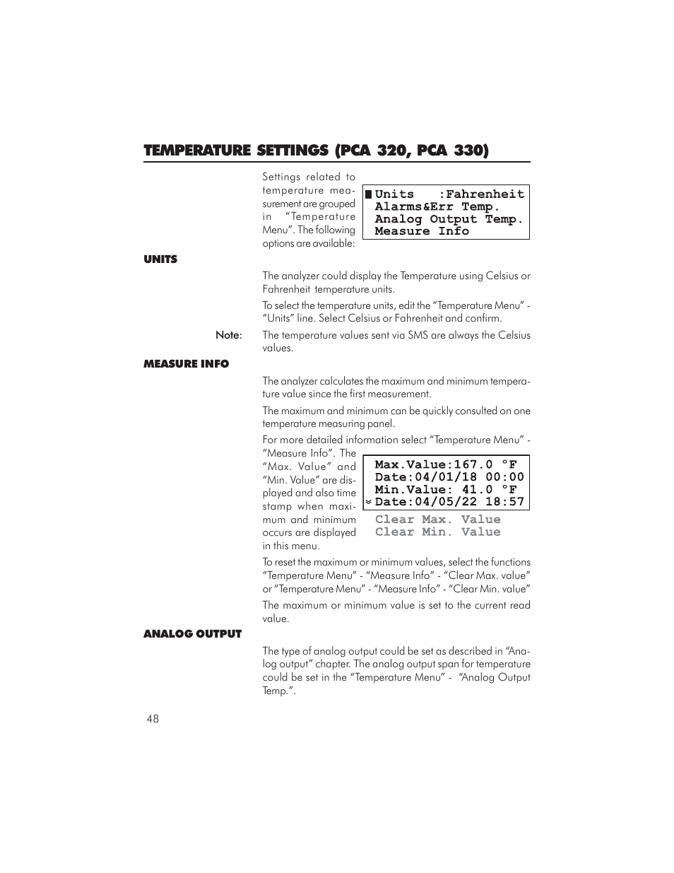 Hanna Instruments PCA 310 User Manual | Page 48 / 76