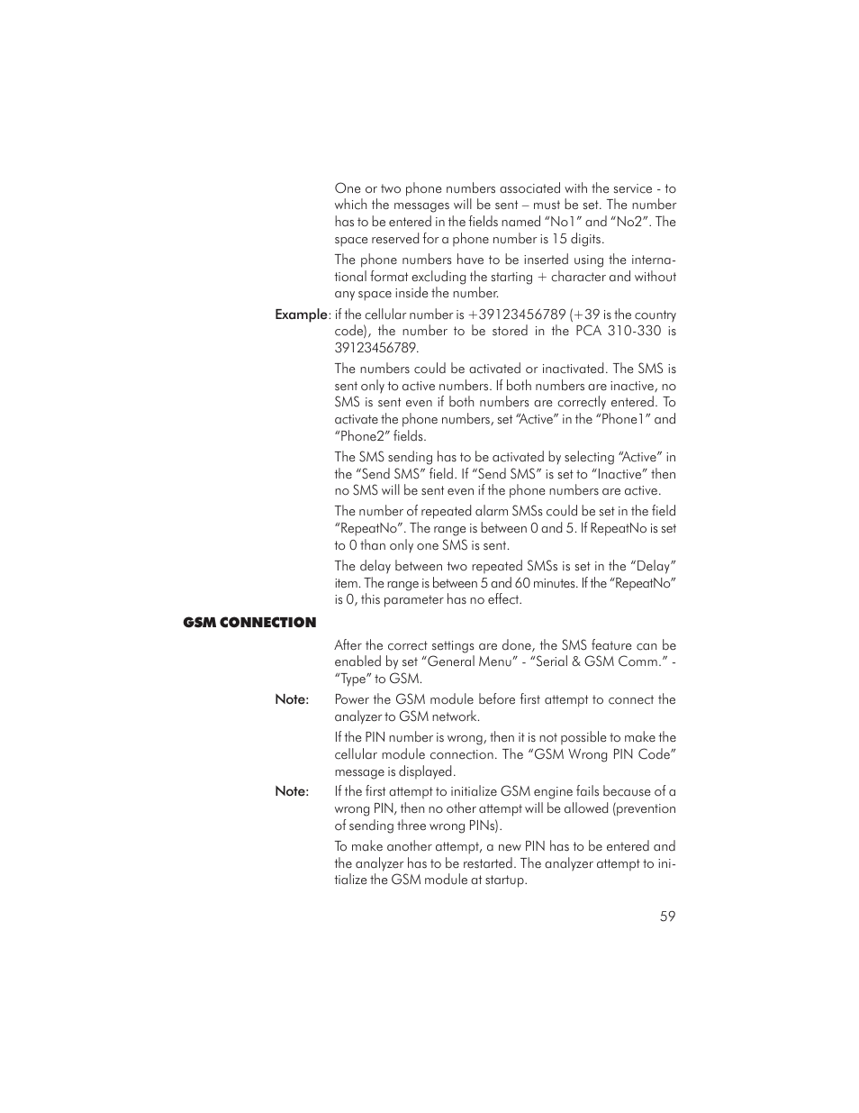 Hanna Instruments PCA 310 User Manual | Page 59 / 76