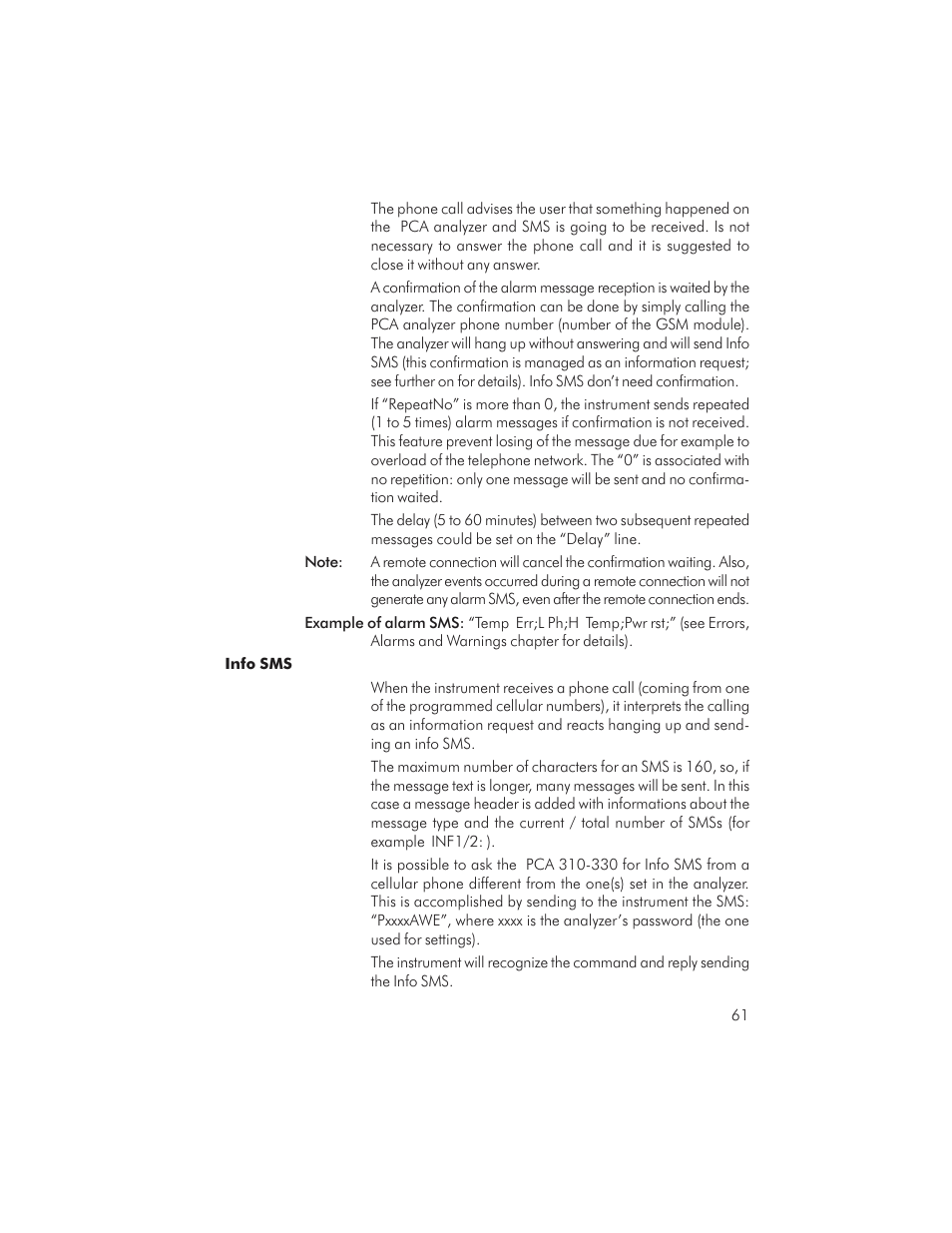Hanna Instruments PCA 310 User Manual | Page 61 / 76