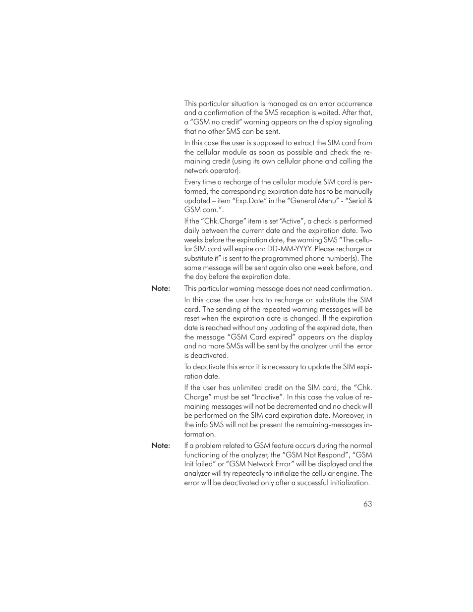 Hanna Instruments PCA 310 User Manual | Page 63 / 76