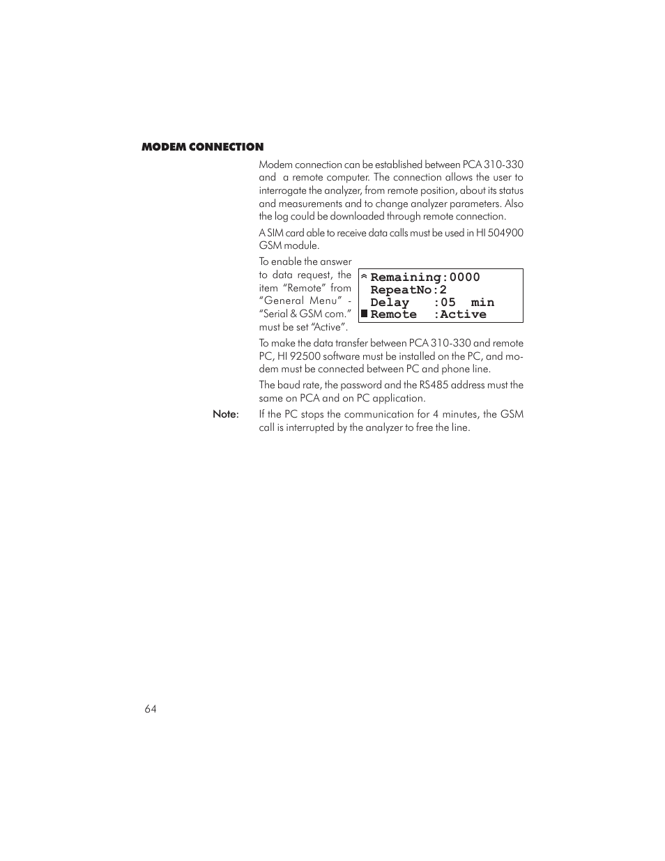 Hanna Instruments PCA 310 User Manual | Page 64 / 76