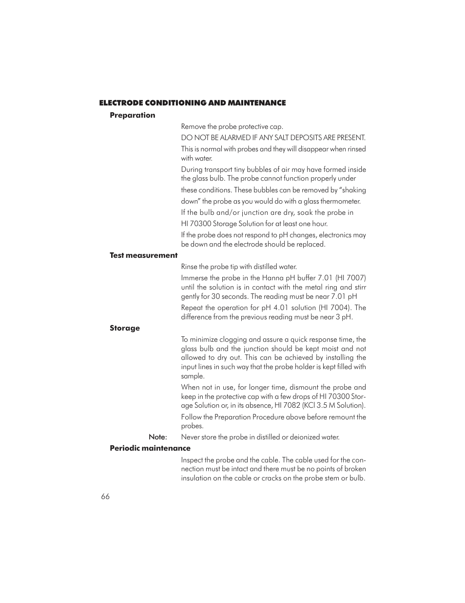 Hanna Instruments PCA 310 User Manual | Page 66 / 76