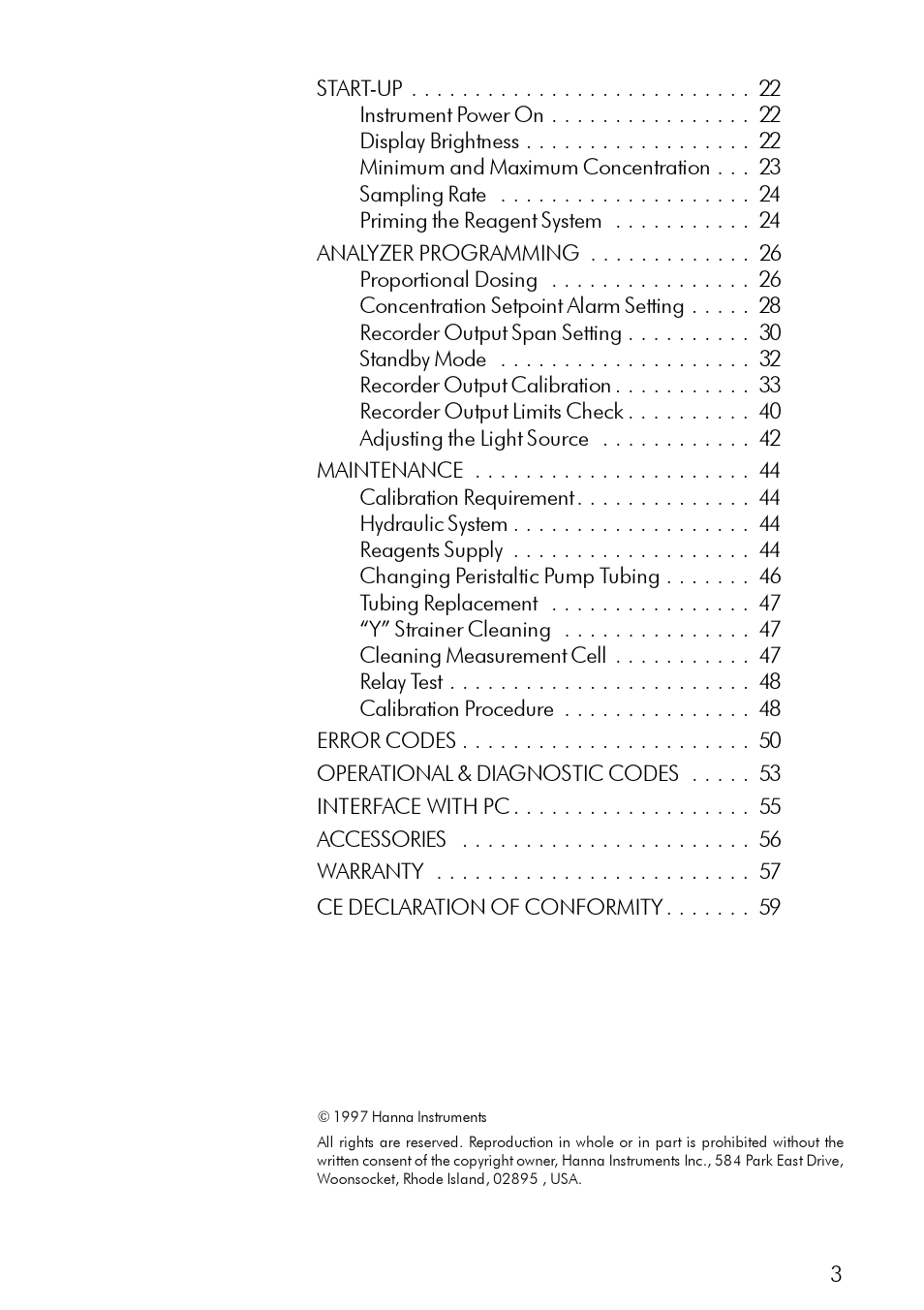 Hanna Instruments PCA 300 Series User Manual | Page 3 / 60