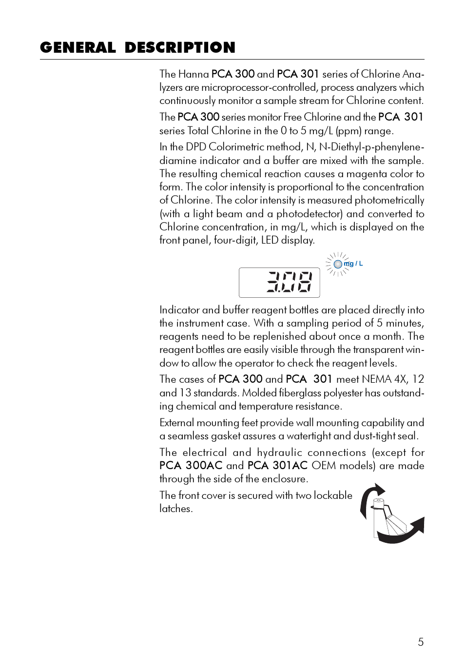 General description | Hanna Instruments PCA 300 Series User Manual | Page 5 / 60