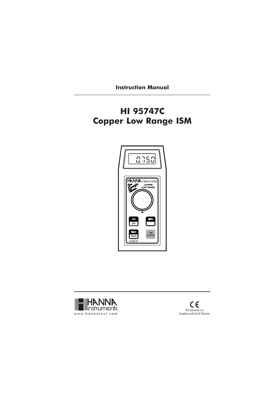 Hanna Instruments HI 95747C User Manual | 20 pages