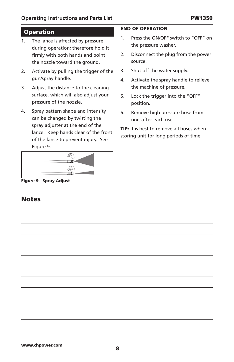 Operation | Campbell Hausfeld IN468001AV User Manual | Page 8 / 36