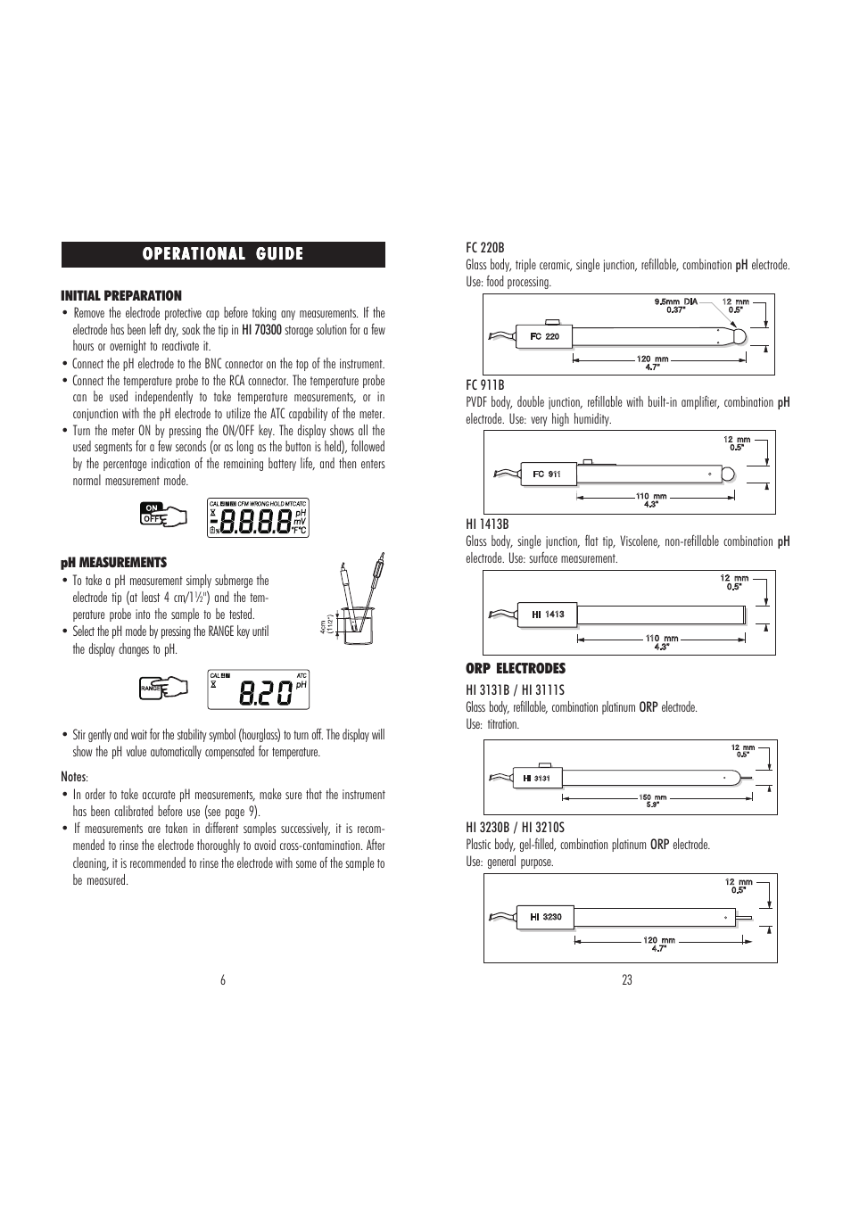 Hanna Instruments HI8424 User Manual | Page 6 / 14