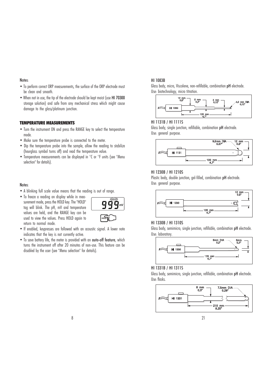 Hanna Instruments HI8424 User Manual | Page 8 / 14