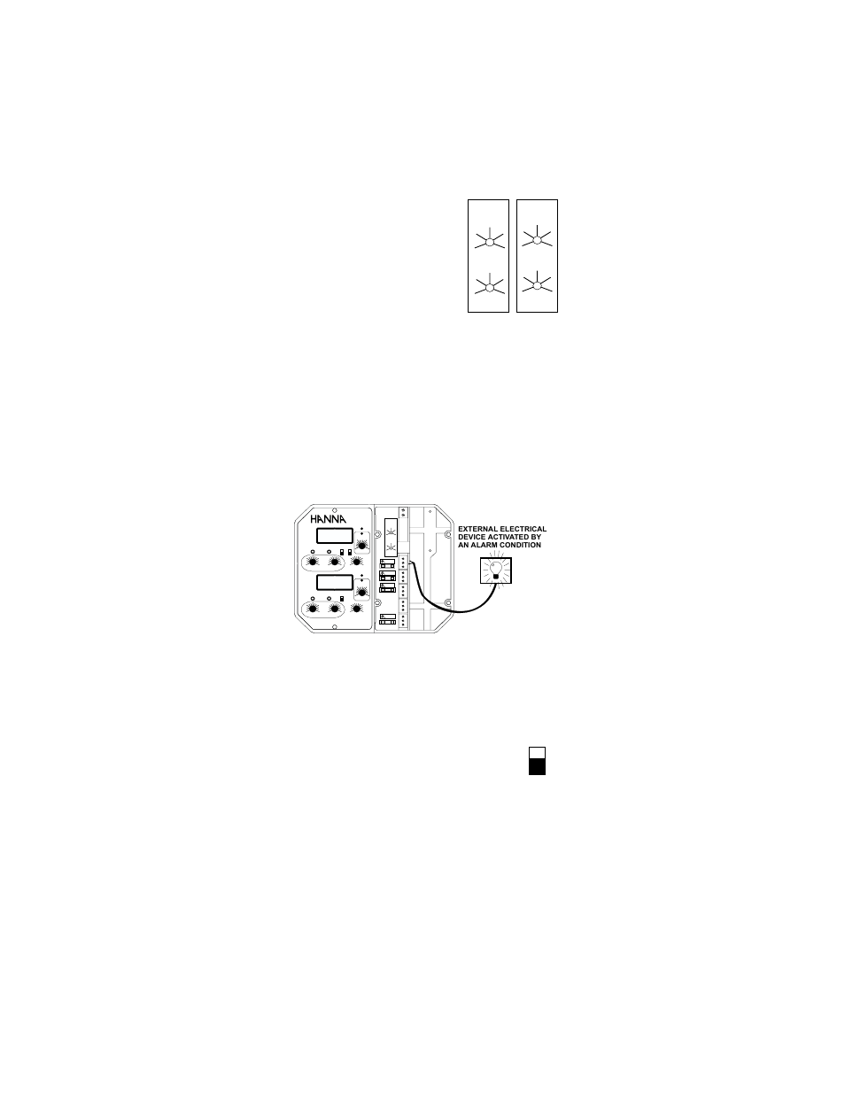 On off, Alarm, Auto manual | Hanna Instruments HI 5000 User Manual | Page 17 / 36