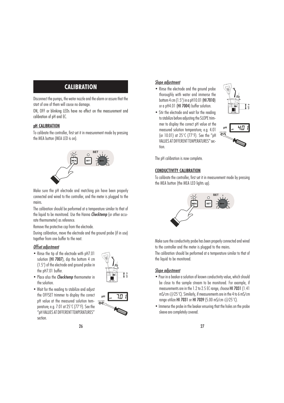 Calibration | Hanna Instruments HI 9914 User Manual | Page 14 / 21