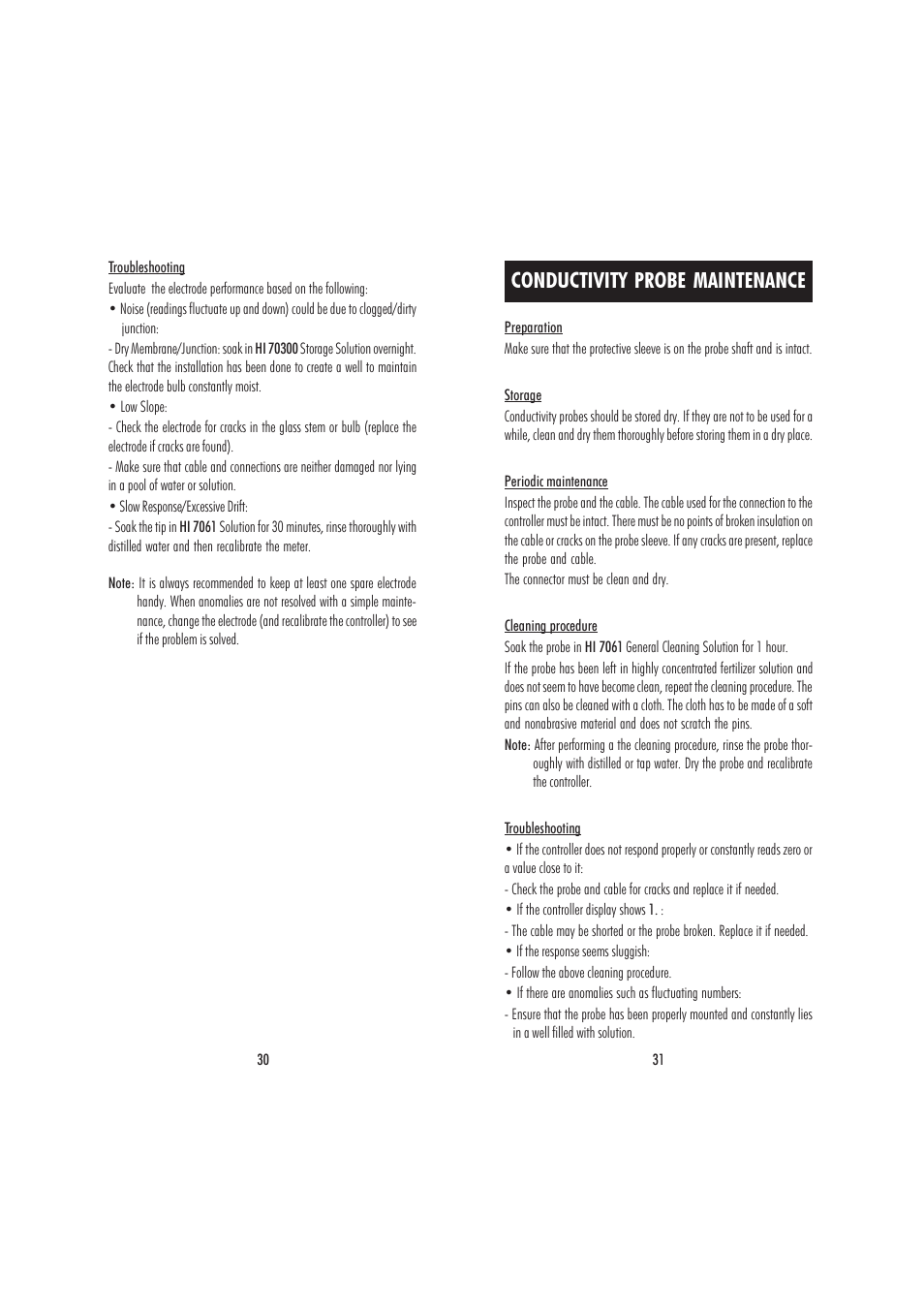 Conductivity probe maintenance | Hanna Instruments HI 9914 User Manual | Page 16 / 21