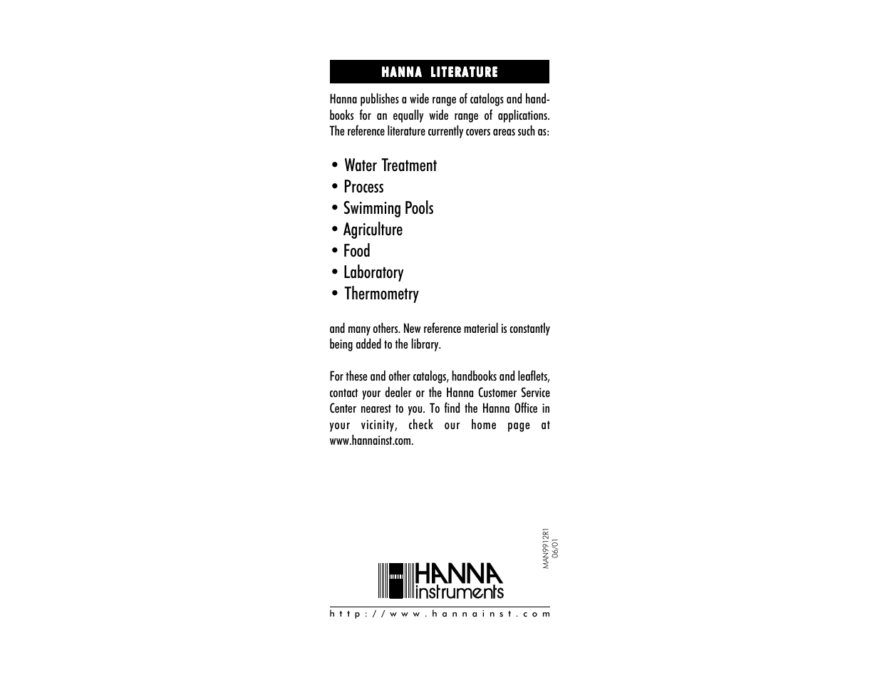 Hanna Instruments HI 9912 User Manual | Page 28 / 28