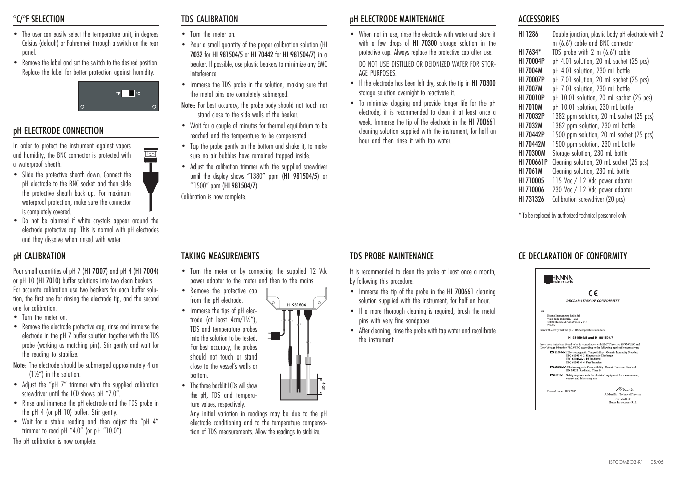 Hanna Instruments HI 981504 User Manual | Page 2 / 2