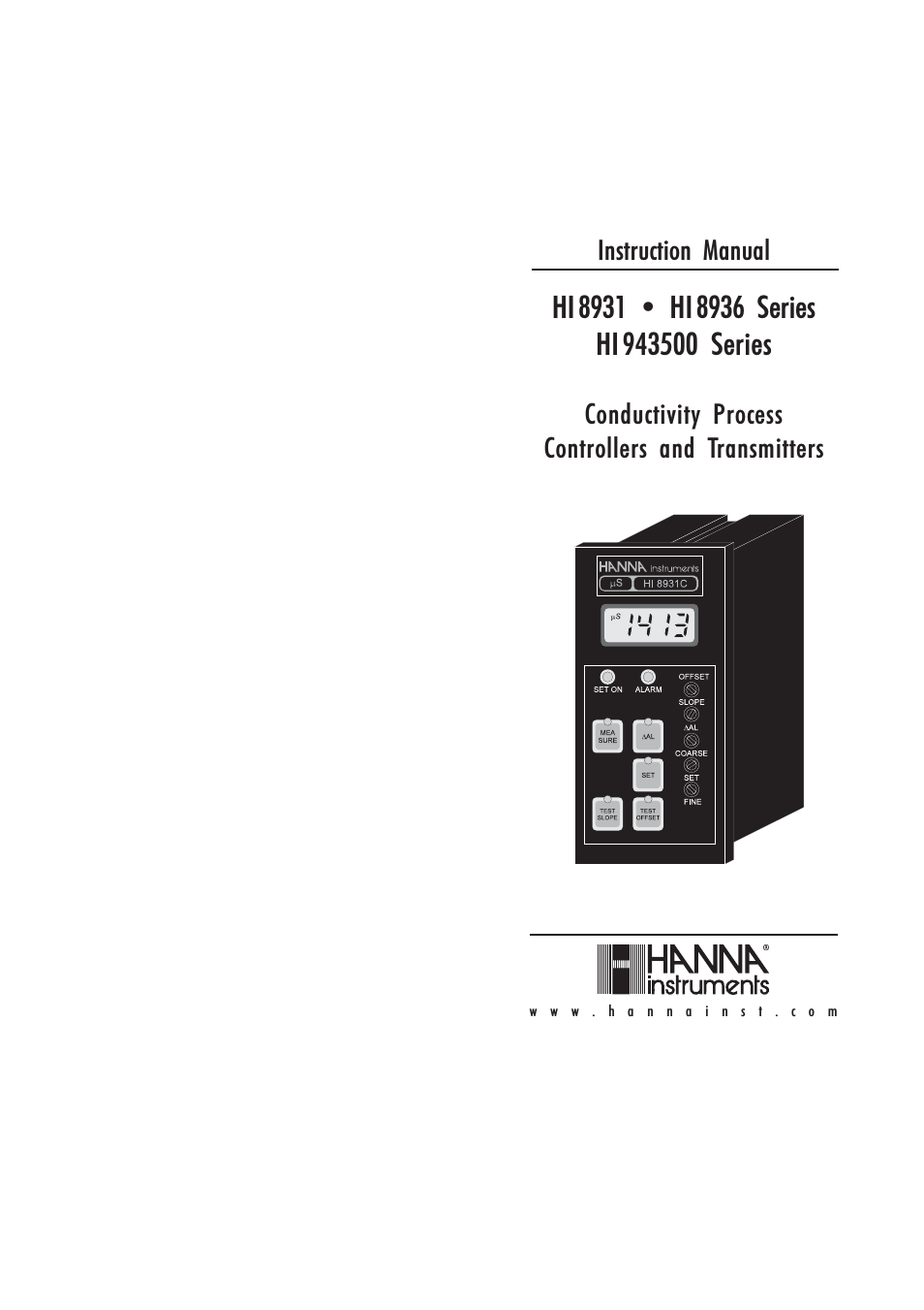 Hanna Instruments HI 943500A User Manual | 27 pages