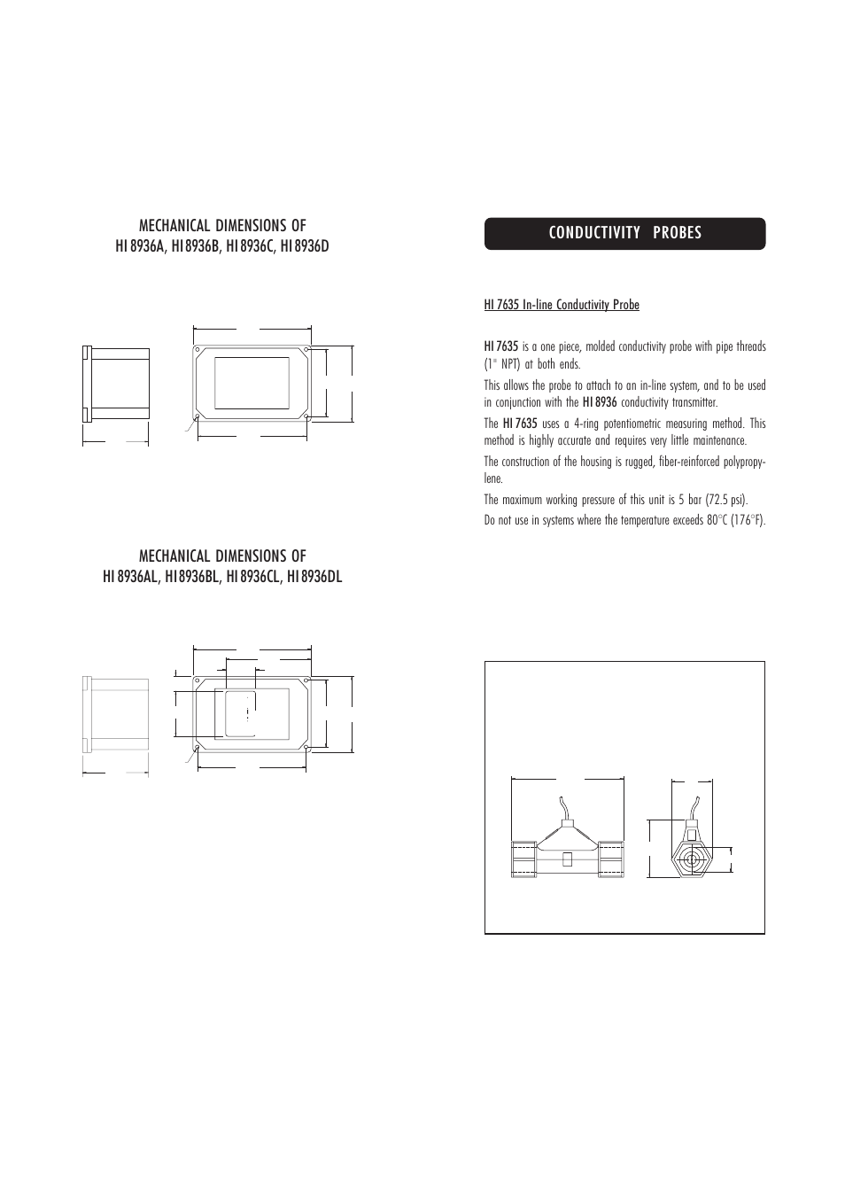 Conductivity probes | Hanna Instruments HI 943500A User Manual | Page 7 / 27