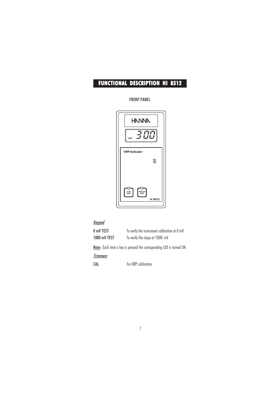 Hanna Instruments HI 8711 User Manual | Page 7 / 48