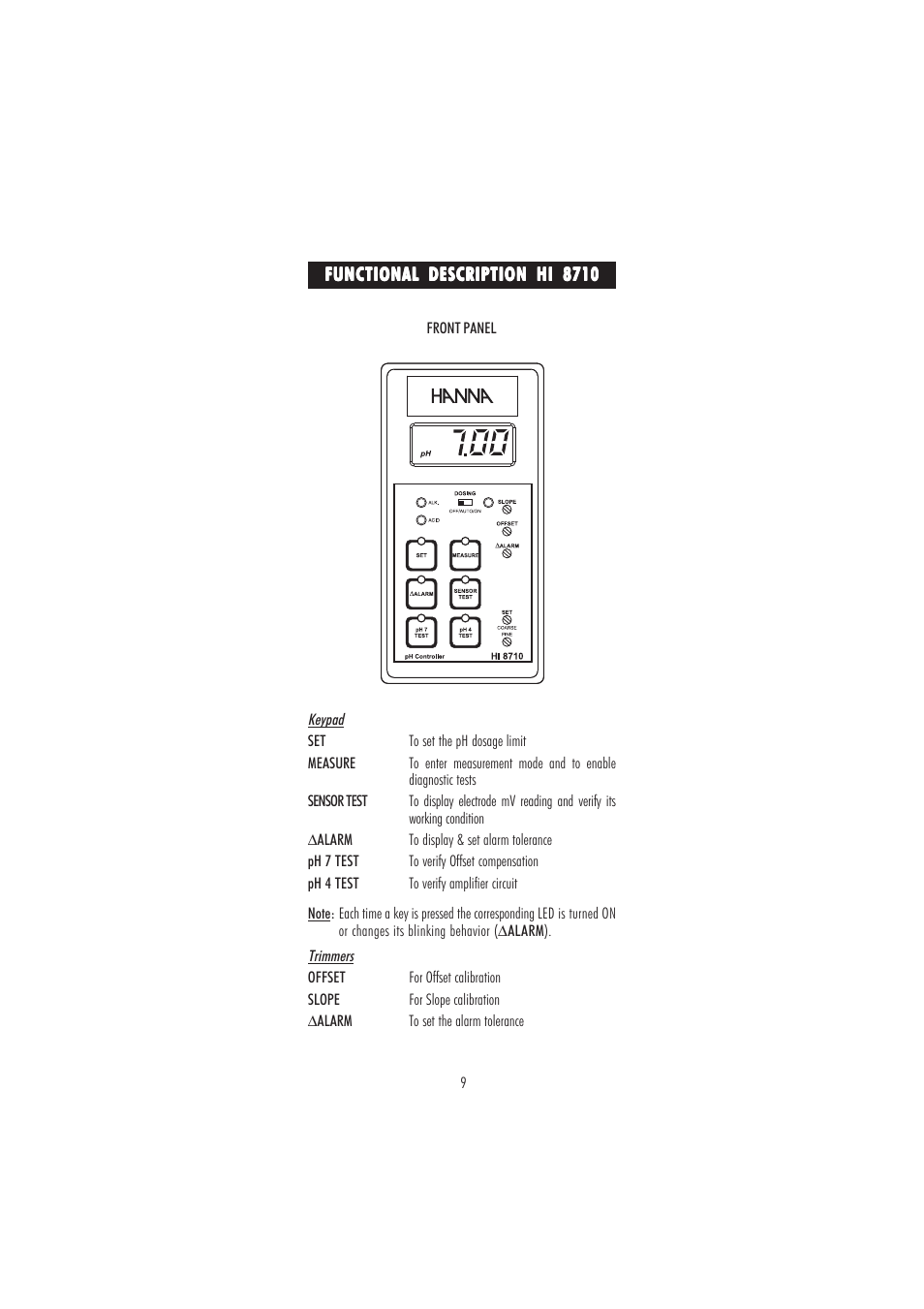 Hanna Instruments HI 8711 User Manual | Page 9 / 48