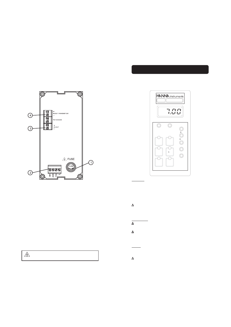 Functional description hi 8710, Front panel | Hanna Instruments HI 8510 User Manual | Page 7 / 29