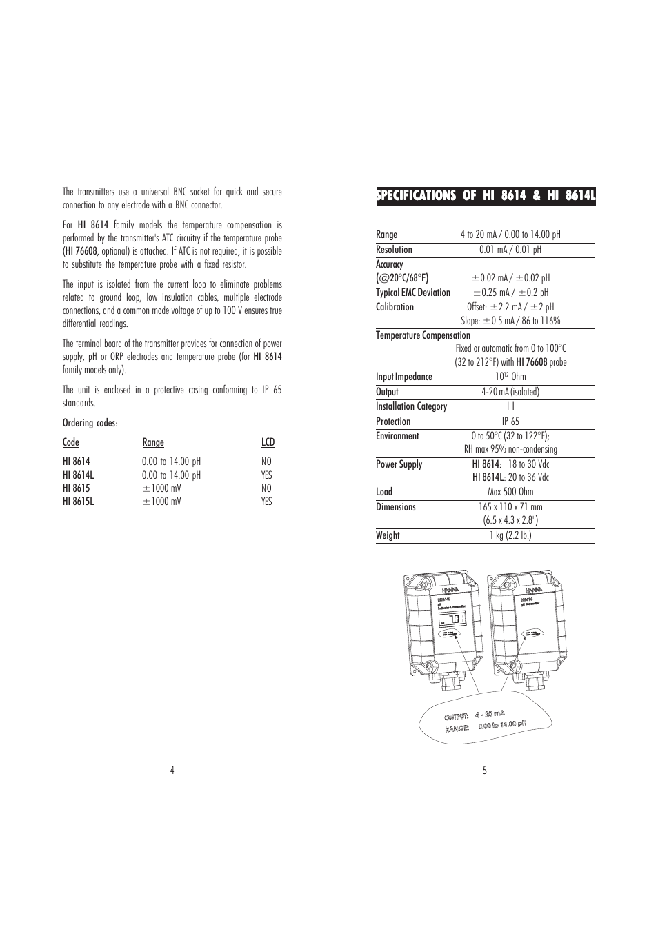 Hanna Instruments HI 8614N User Manual | Page 3 / 17