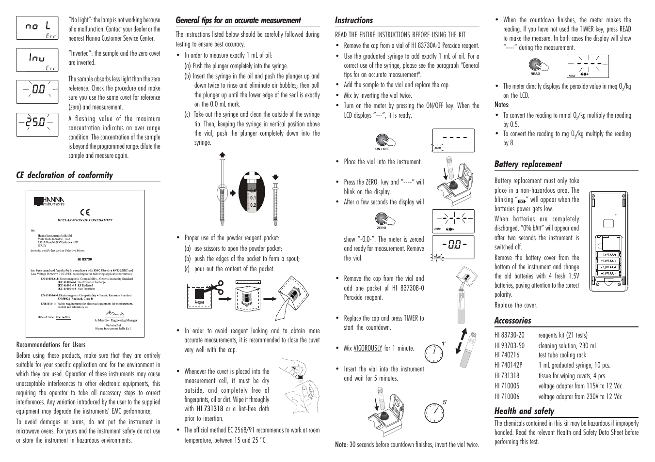 Hanna Instruments HI 83730 User Manual | Page 2 / 2