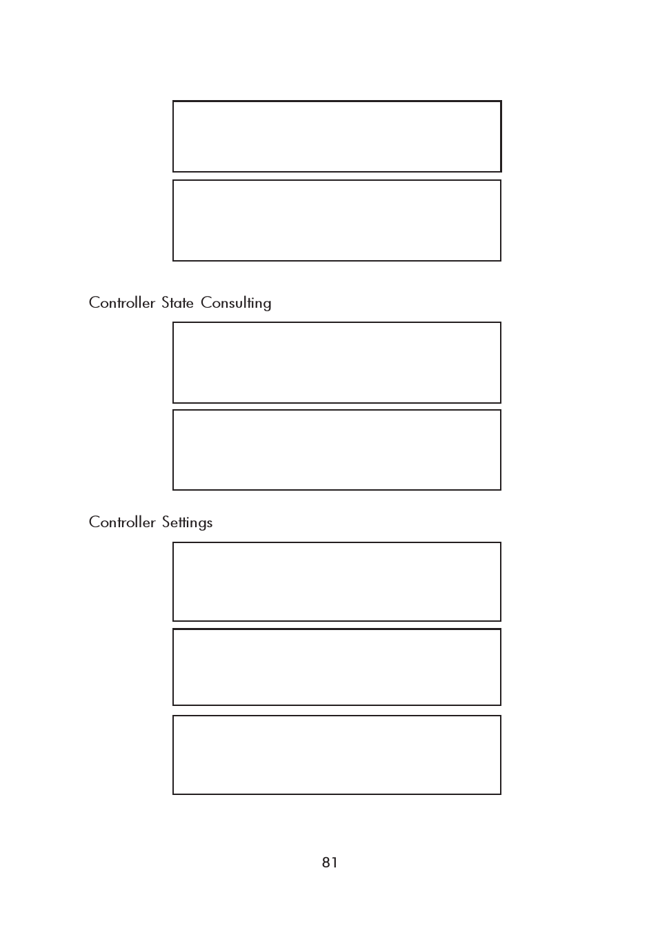Controller state consulting, Controller settings | Hanna Instruments HI 8000 Series User Manual | Page 81 / 88