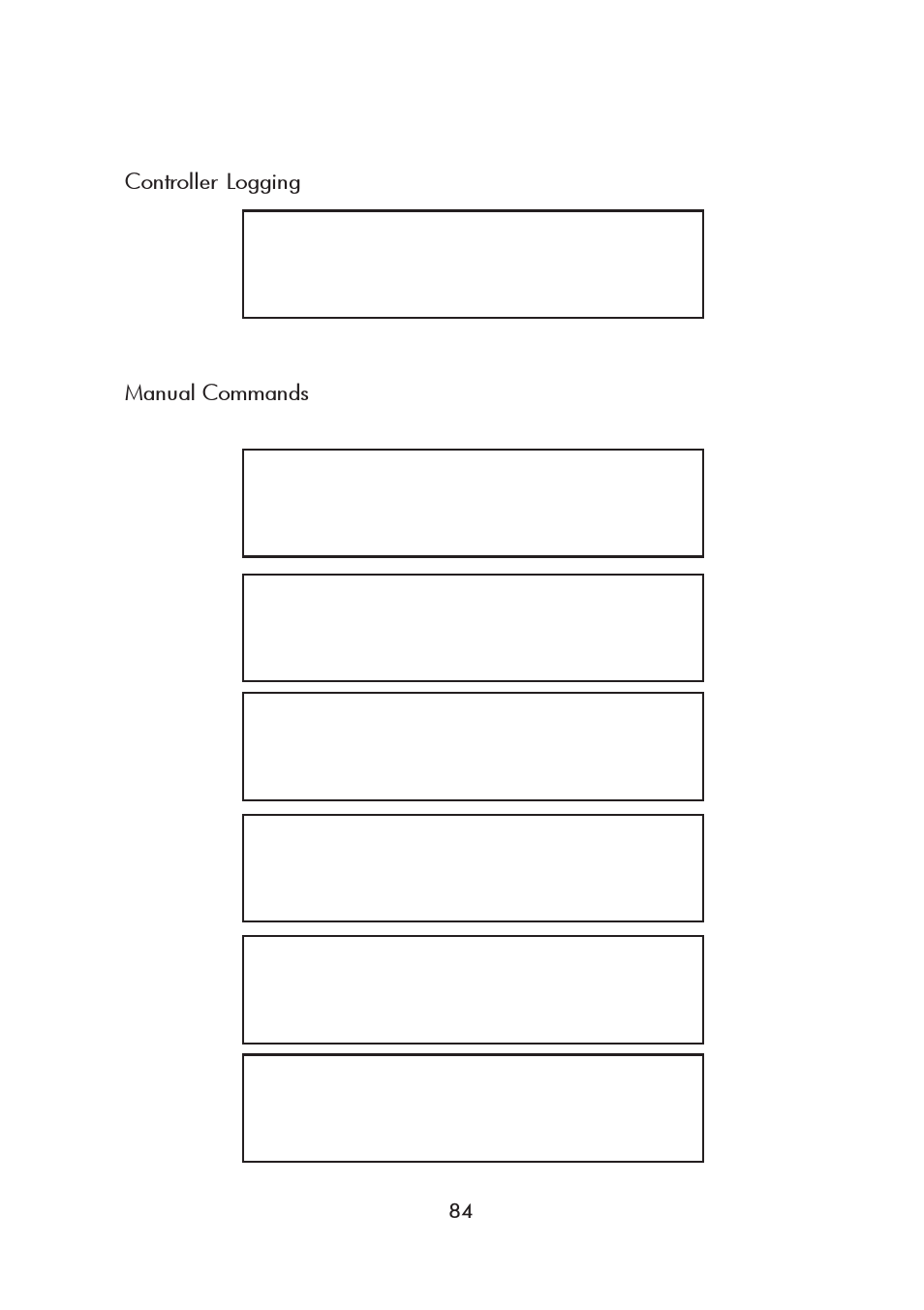 Controller logging, Manual commands | Hanna Instruments HI 8000 Series User Manual | Page 84 / 88