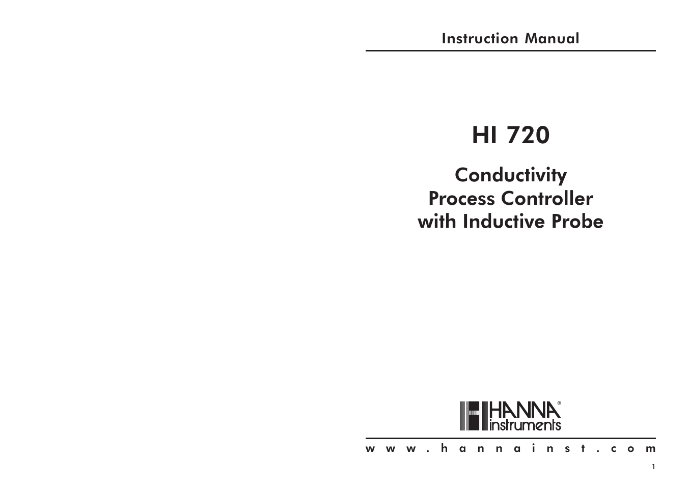 Hanna Instruments HI 720 Series User Manual | 43 pages