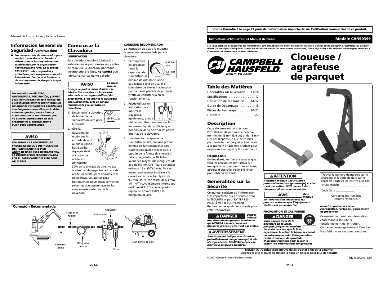 Campbell Hausfeld CHN50399 User Manual | Page 11 / 18