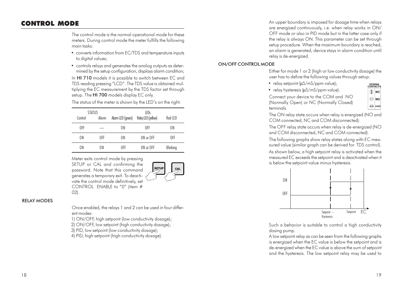 Control mode | Hanna Instruments HI 700 Series User Manual | Page 10 / 29