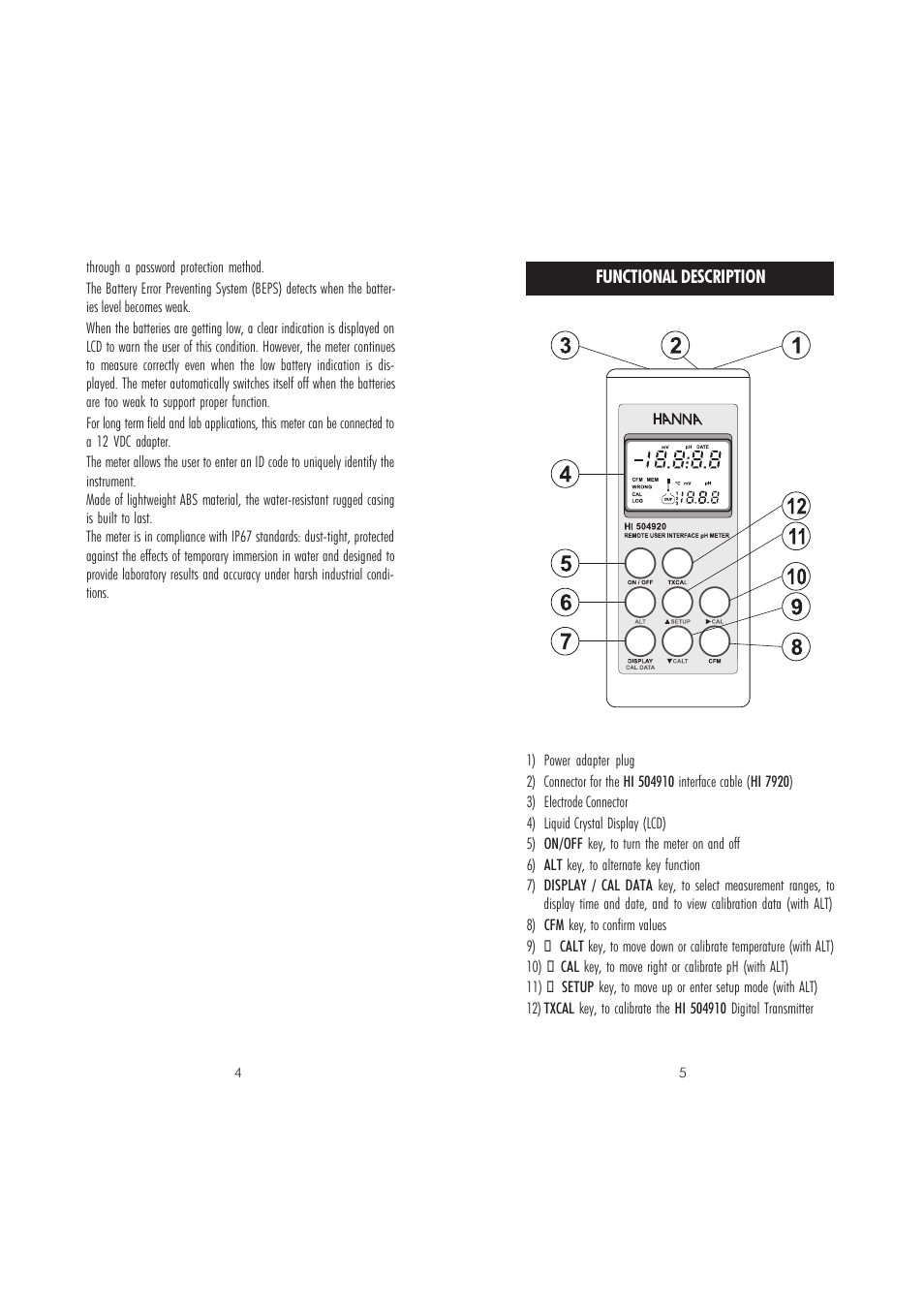 Hanna Instruments HI 504920 User Manual | Page 3 / 15