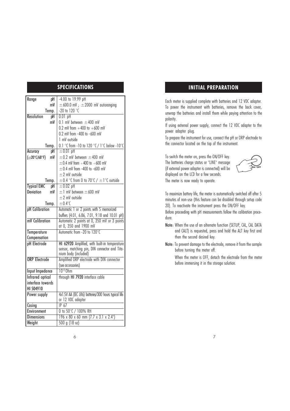Hanna Instruments HI 504920 User Manual | Page 4 / 15