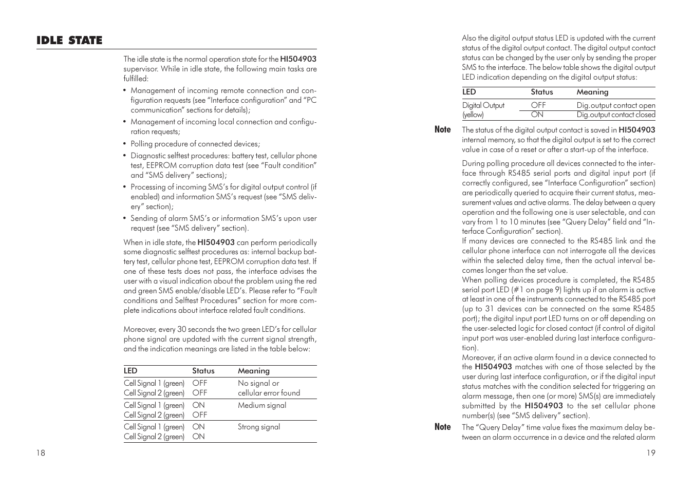 Idle state | Hanna Instruments HI 504903 User Manual | Page 10 / 31