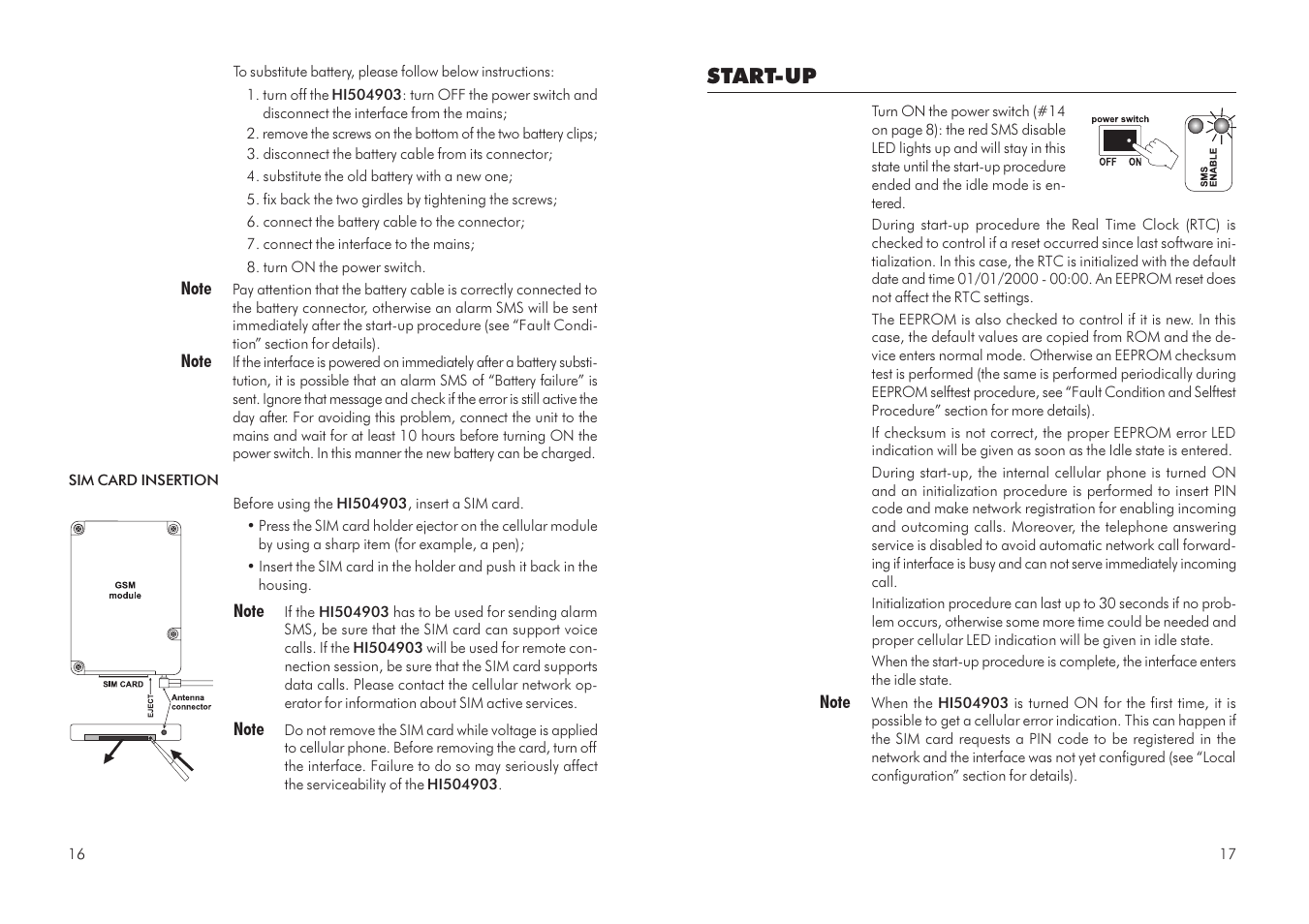 Start-up | Hanna Instruments HI 504903 User Manual | Page 9 / 31